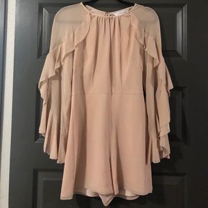 Blush ruffled romper